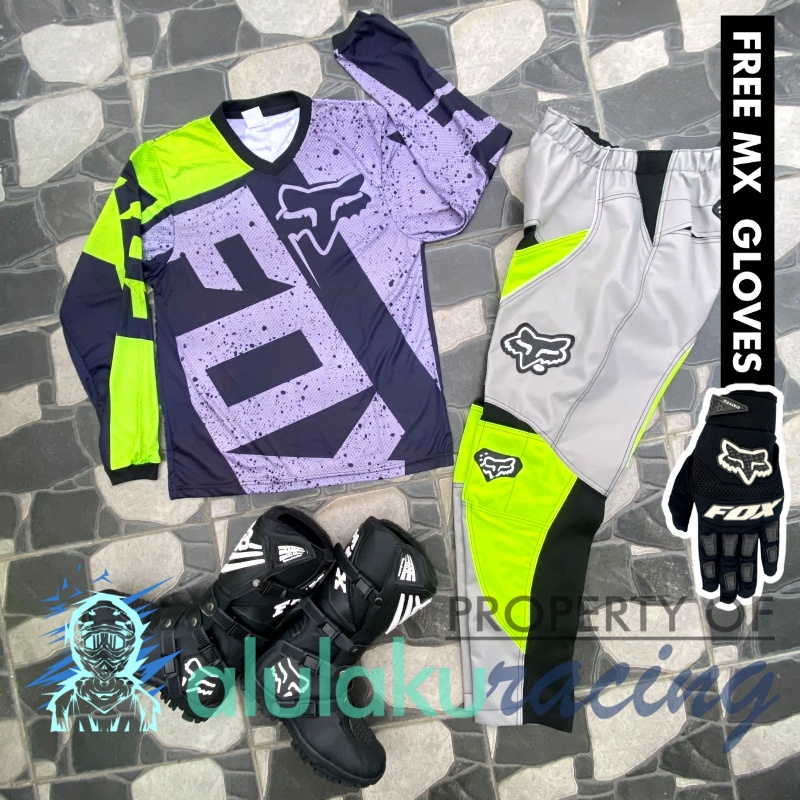 Jersey, Celana, Sarung Tangan &amp; Sepatu SV Fullset MX Trail Motocross - Paket Bundling FOCTSV031401-F41