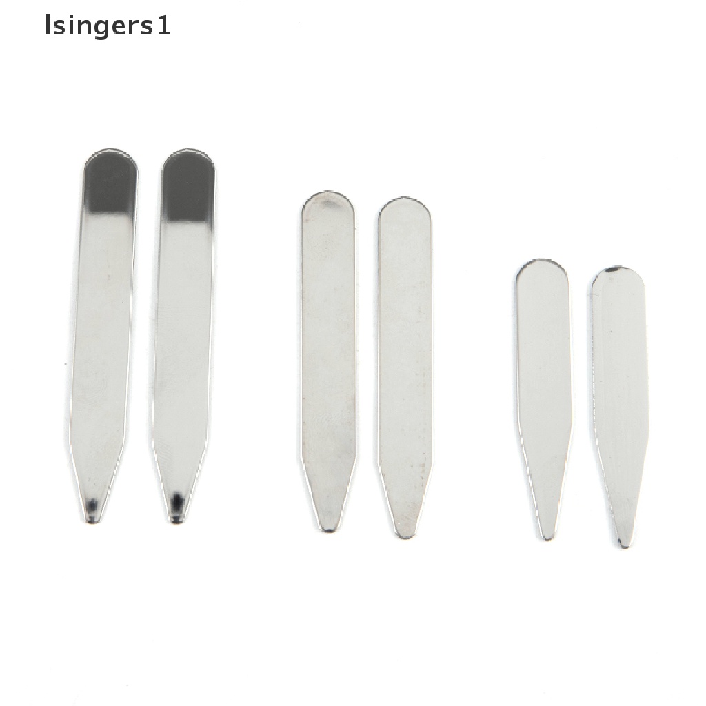 (lsingers1) 2pcs / Set Penyangga Kerah Baju Bahan Stainless Steel Untuk Pesta / Bisnis