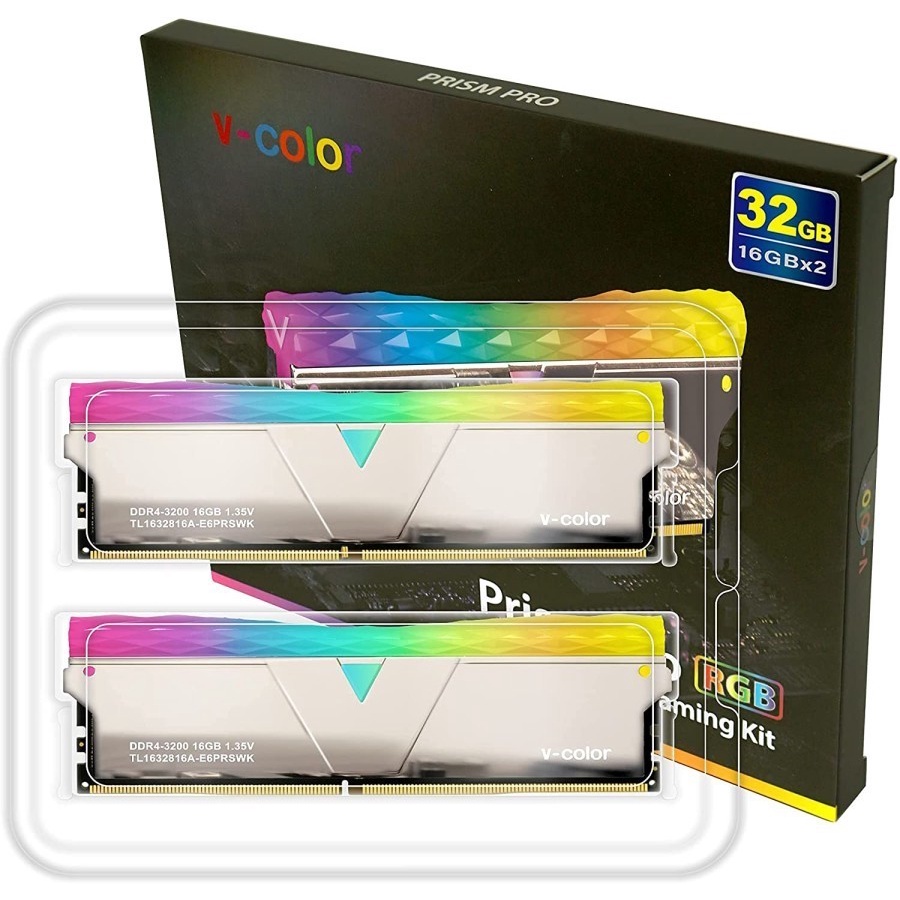 V-COLOR PRISM PRO RGB SILVER DDR4 32GB 2x16GB 3200 TL1632816A-E6PRSWK