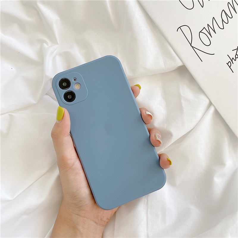 Soft Case Tpu Warna Polos Untuk Iphone 11 12 7 8 6 6s Plus X Xr Xs Max Se 11 Pro Max 12