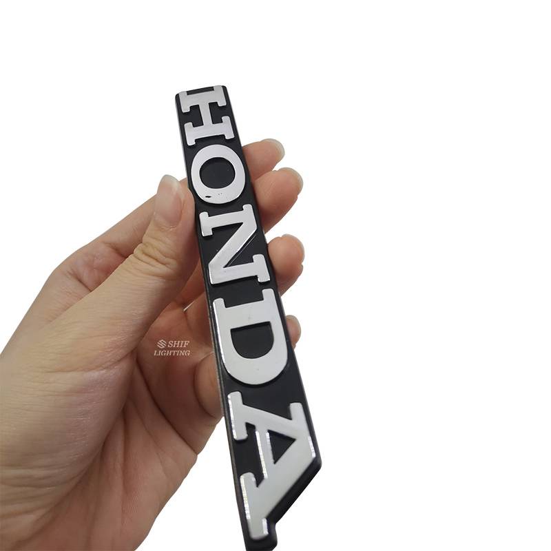 1 X ABS Honda Letter Logo Side Fender Rear Trunk Emblem Sticker Badge Decal For Honda