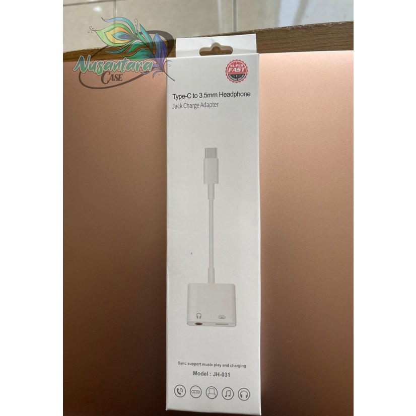 JH031 Spilter type c 2in1 kabel audio type c 2in1 jek audio type c 2in1 splitter type c 2in1 Samsung