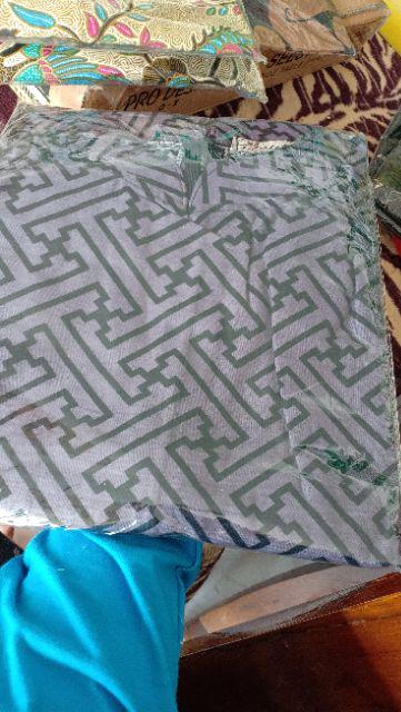 Batik Tunik Shibori Jumputan Terbaru Size S-3l / Hrb026 Yelbor Navbor / Biru Putih / Original..