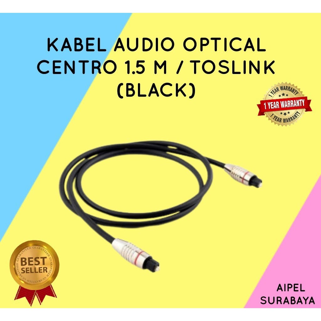 TOSLINK1 | KABEL AUDIO OPTICAL CENTRO 1.5 M / TOSLINK (BLACK)