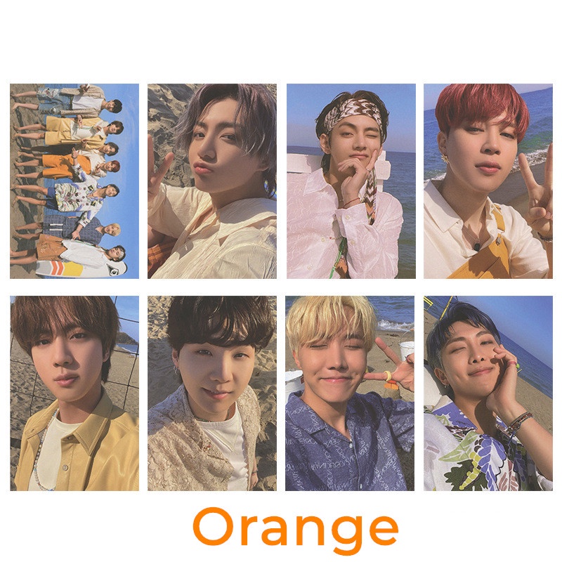 8pcs / Pak Kartu Foto Album KPOP BTS Butter Peach Cream
