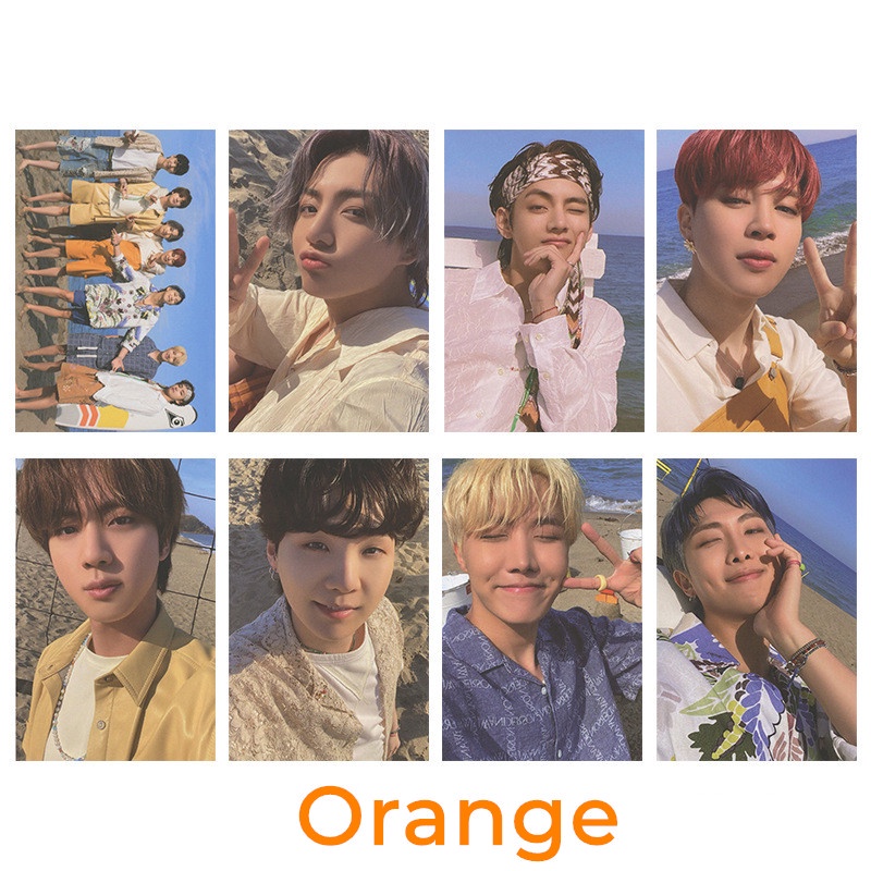 8pcs / Pak Kartu Foto Album KPOP BTS Butter Peach Cream