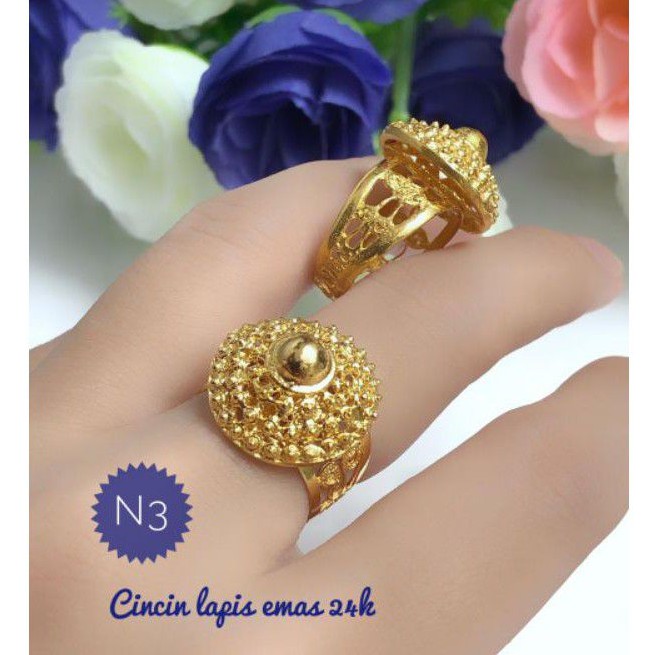 (MAR) PROMO Set Perhiasan Lapis Emas 24 Karat Xuping Cincin Caping Chanel Gold Mewah Titanium Modis
