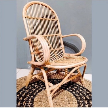 Kursi Rotan / Kursi Santai di Teras - pengki panjang - TZDA