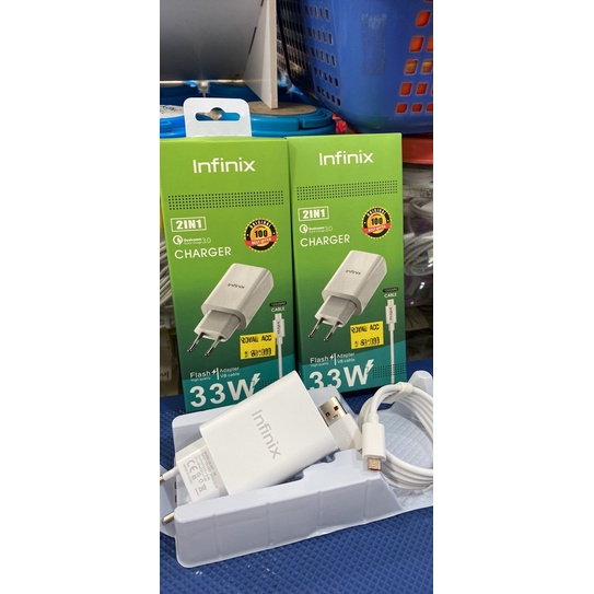 Charger HP Infinix USB Micro Fast Charging 33W