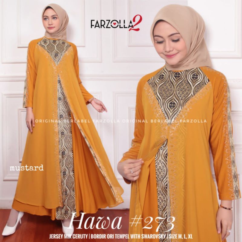 ABAYA TURKEY HAWA 273 MUSTARD