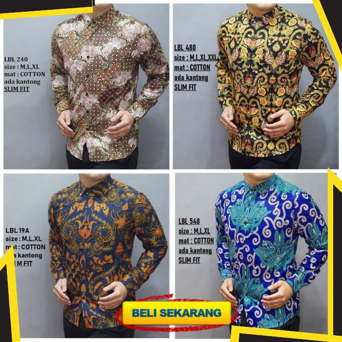 BATIK PRIA SLIM FIT MODERN ELEGAN KEMEJA BATIK PRIA SLIMFIT KATUN PREMIUM MODEL 9 KEMEJA FORMAL COD