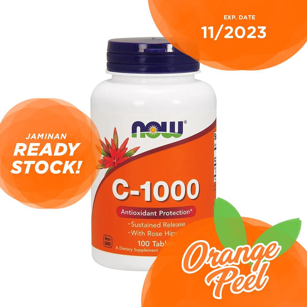 Beli Now Foods Vitamin C 1000 Rose Hips Sustained Release 100 250 Tablets 100 Veg Capsules Seetracker Indonesia