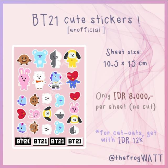 BTS - BT21 Cute Stickers SET