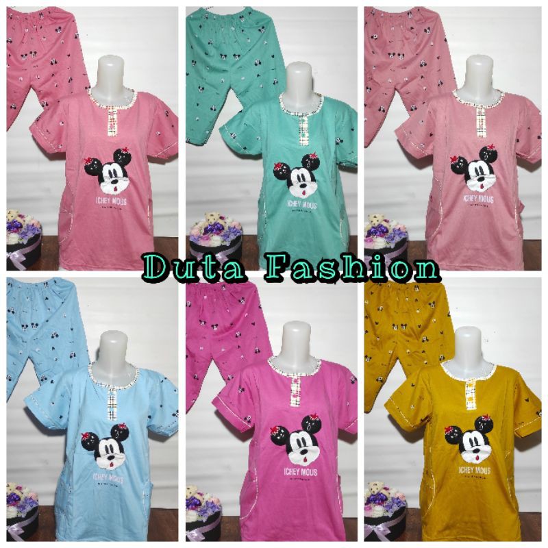 BAJU TIDUR KULOT TESSA - PIYAMA 3/4 JUMBO TESSA