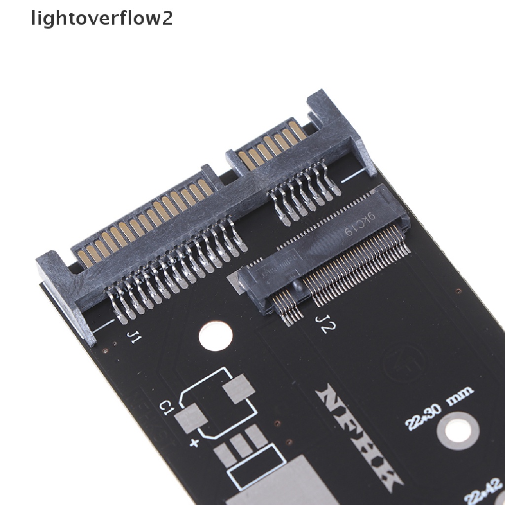 (lightoverflow2) Kartu Adapter Konverter Ngff Ssd Ke Sata 2.5 &quot;M.2 Ngff Ssd Ke Sata3