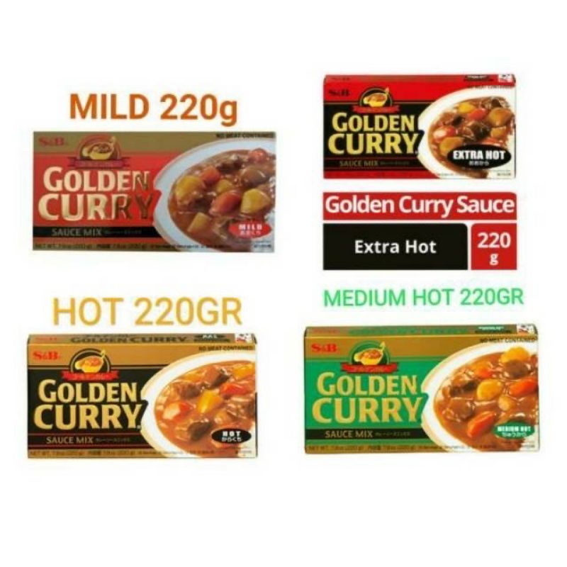 

S&B Golden Curry Jappanese Curry Mix Mild Hot Medium/Kari Jepang Import