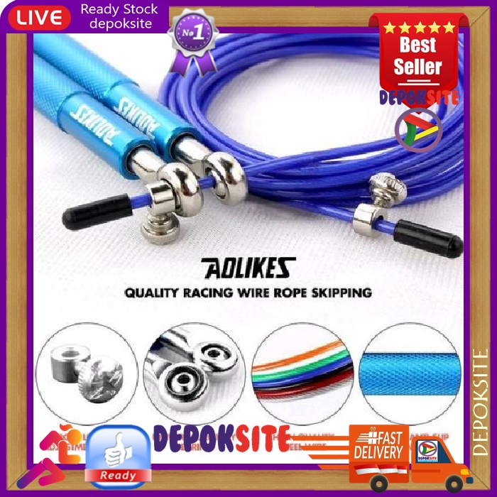 AOLIKES 3202 Steel Wire Skipping Skip Adjustable Jump Rope Crossfit