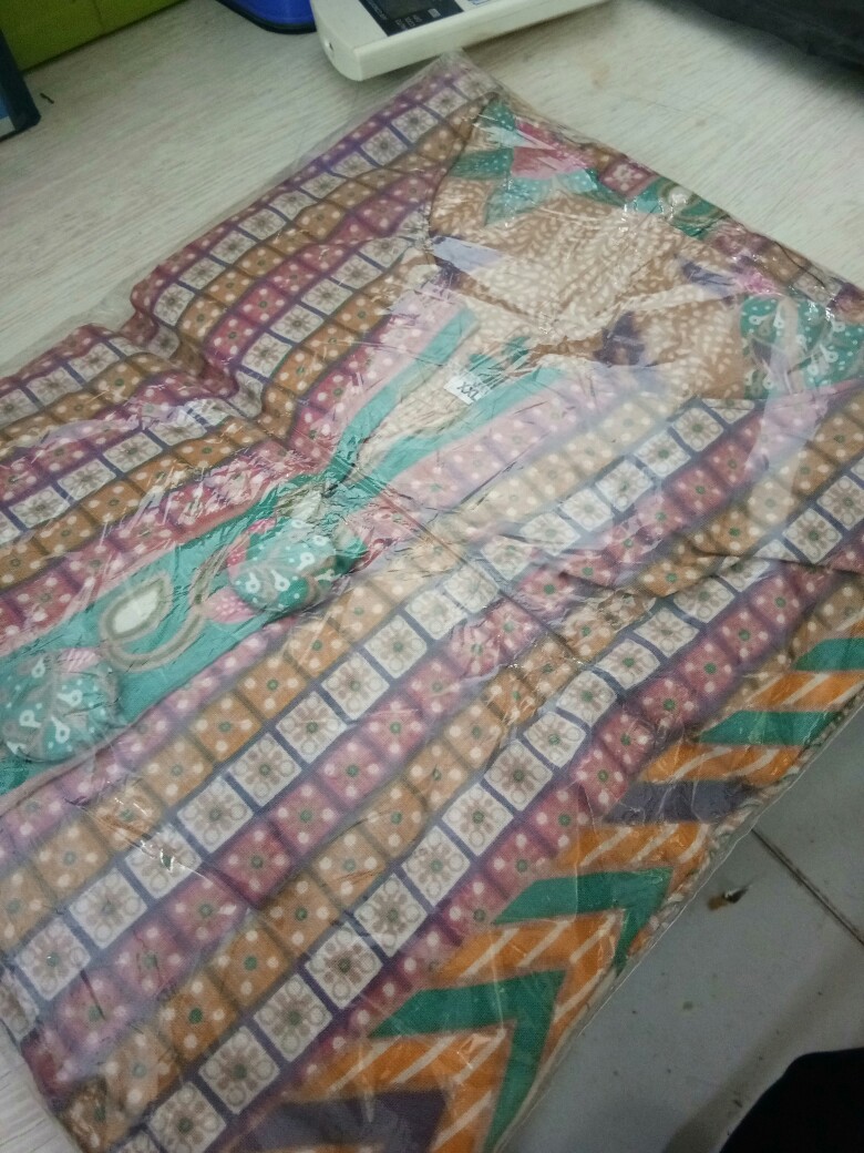 Batik Tunik Shibori Jumputan Terbaru Size S-3l / Hrb026 Yelbor Navbor / Biru Putih / Original..
