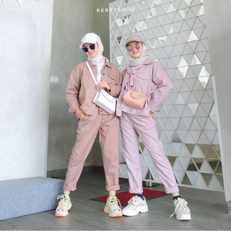 Set Jaket Flora ( Jaket + Pants )