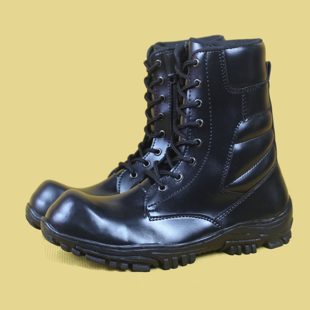 SEPATU KICKERS PDL BOOTS SEMI KULIT ASLI SLIPON PRIA KERJA LAPANGAN ANAK LAKI KREN MRAH