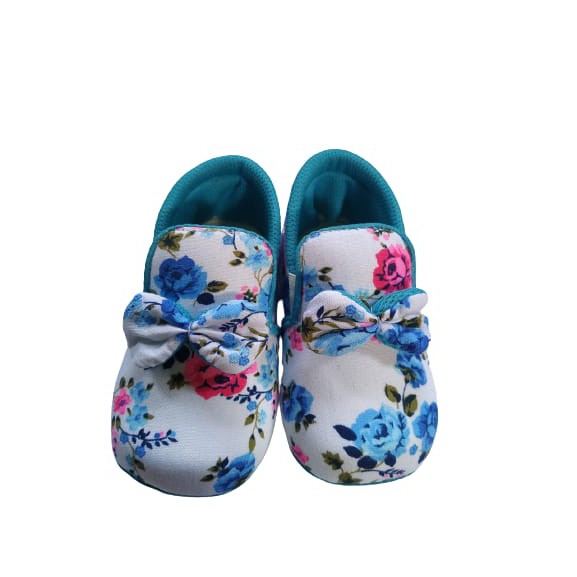 BABY SHOES NEW FLOWER SLIP ON 0-12 BULAN