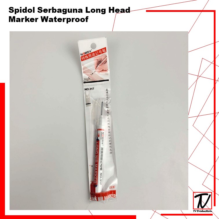 Spidol Serbaguna Long Head Marker Waterproof