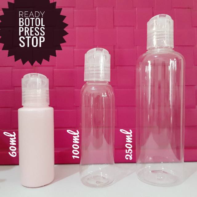 [READY]] Botol 60ml/ 100ml / 250ml  Presstop