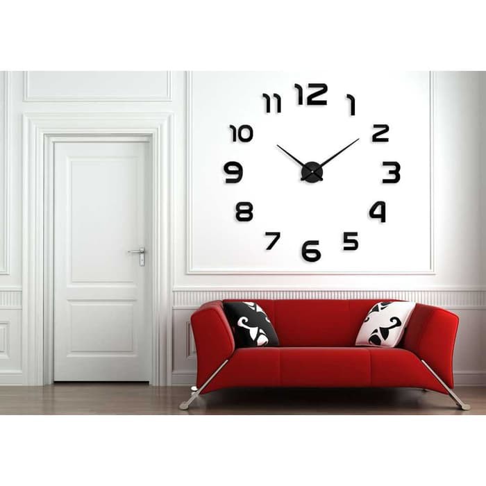 Jam Dinding Besar DIY Giant Wall Clock Quartz 80-130cm -BR21