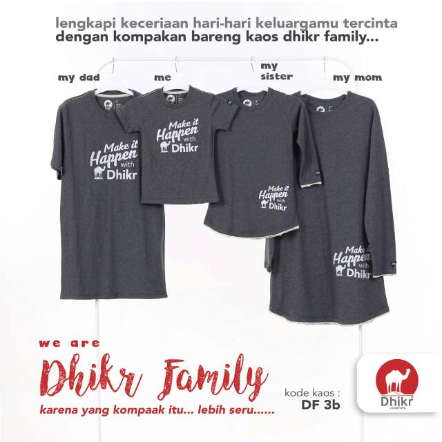 DF 3B | Dhikr Clothes Kaos Keluarga Muslim