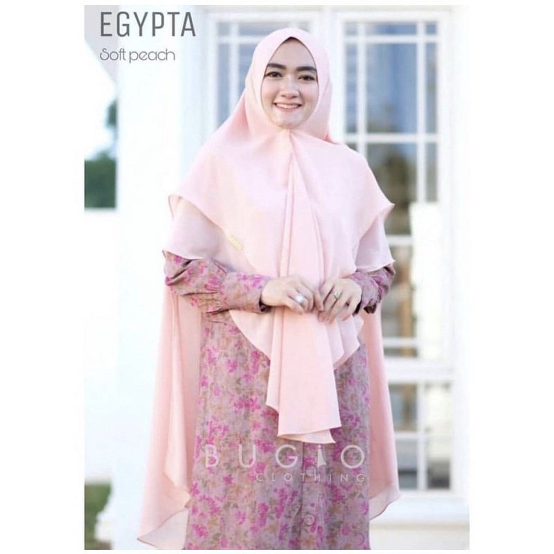 Preloved Khimar Egypta Peach Bugio