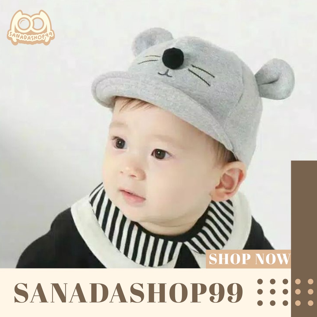 (TP7)Topi Bayi Model Kucing Topi Kucing Topi Bayi Kucing Topi anak anak motif kucing Topi Balita