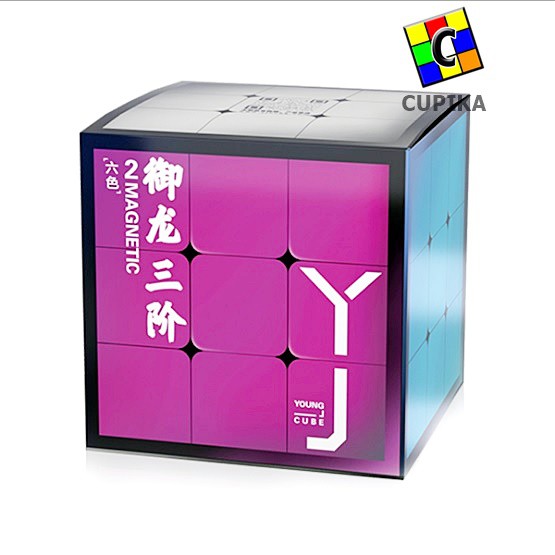 Rubik 3x3 Yongjun Yulong V2 M 3x3 BLACKBASE Original Hitam Mainan Anak V2m