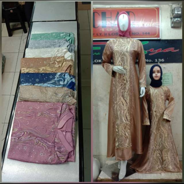 Gamis couple LEBARAN ibu anak premium REAL FIC