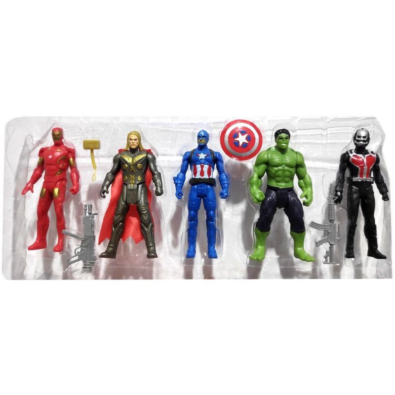 MAINAN ROBOT AVENGERS / MAINAN ANAK MINIATUR HULK / ROBOT IRONMAN DUS ISI 5 PCS PROMO TERMURAH COD