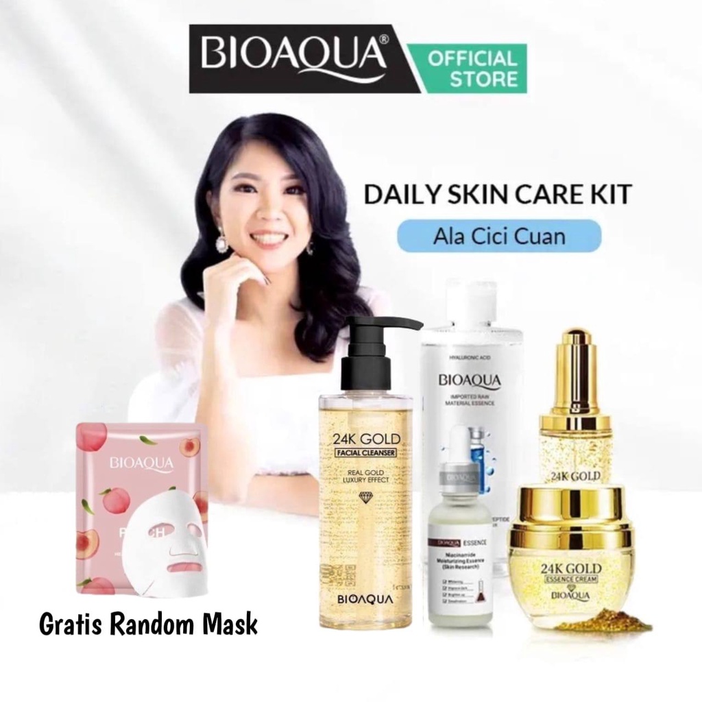 Bioaqua Daily Skincare kit Mencerahkan &amp; Memutihkan