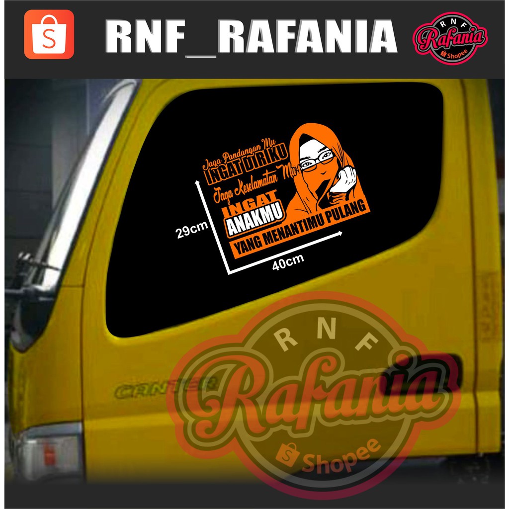 STICKER SKOTLET KACA PINTU/BODY MOBIL TRUCK/PICK UP/L300 JAGA PANDANGMU INGAT DIRIKU