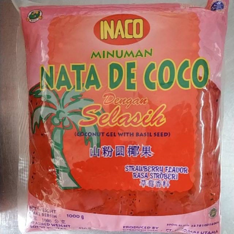 

INACO NATA DE COCO SELASIH STRAWBERRY 1 KG / INACO / NATA DE COCO / NATA DE COCO SELASIH