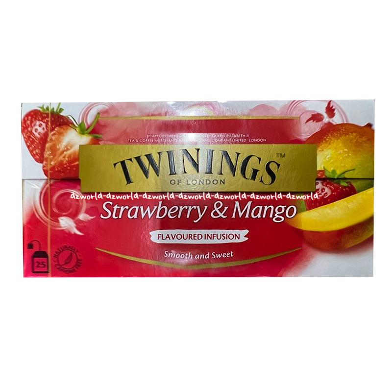 Twinings Strawberry &amp; Mango Flavoured Infusion 25Bag Teh Rasa Buah Buahan Stroberi Mangga Twining Tea Smooth &amp; Sweet Twi nings