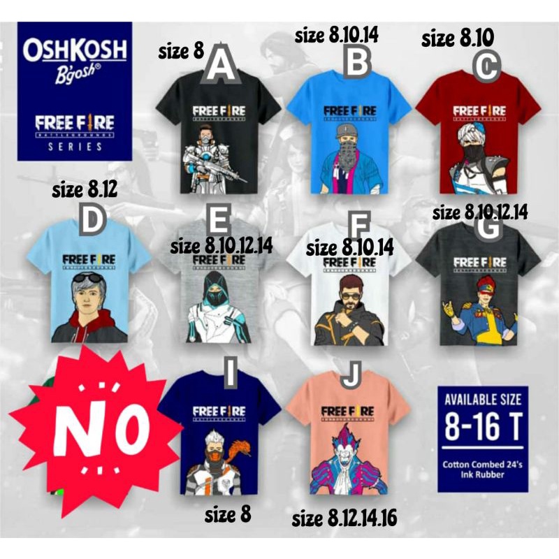 Kaos Glamoas Free Fire