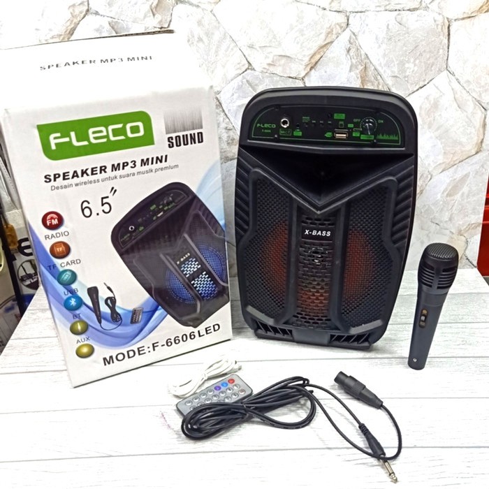 SPEAKER BLUETOOTH F 6606 FREE MIC REMOT MP3/BT USB PLING MURAH