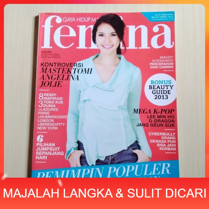 Majalah FEMINA No.24 Jun 2013 MAUDY KOESNAEDI Langka