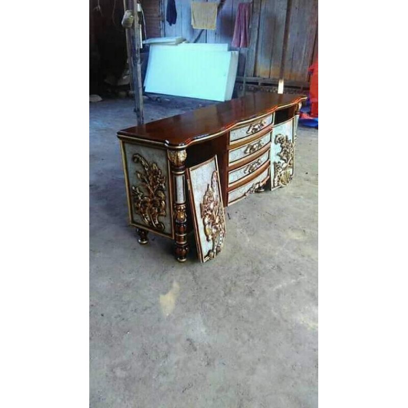 bufet Tv kian santang ukir jati jepara/bufet jati jepara