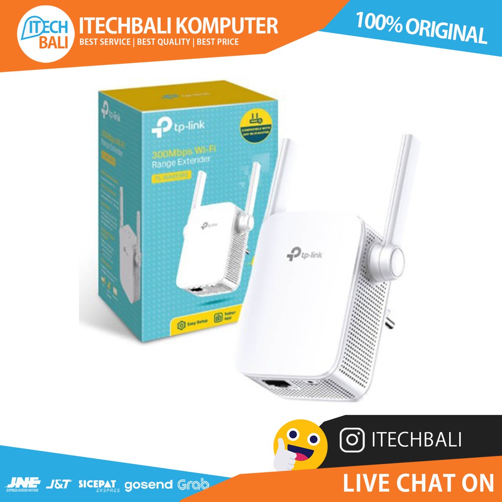 Wi-Fi Range Extender TP-LINK TL-WA855RE 300Mbps Original | ITECHBALI