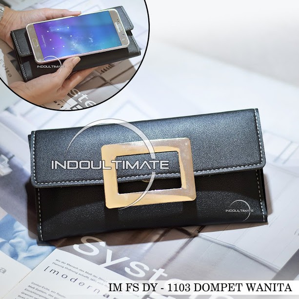 Dompet Wanita DY-1103 / Dompet Cewek / Cewe Kartu ATM Panjang Lipat Kulit Import Murah Lucu