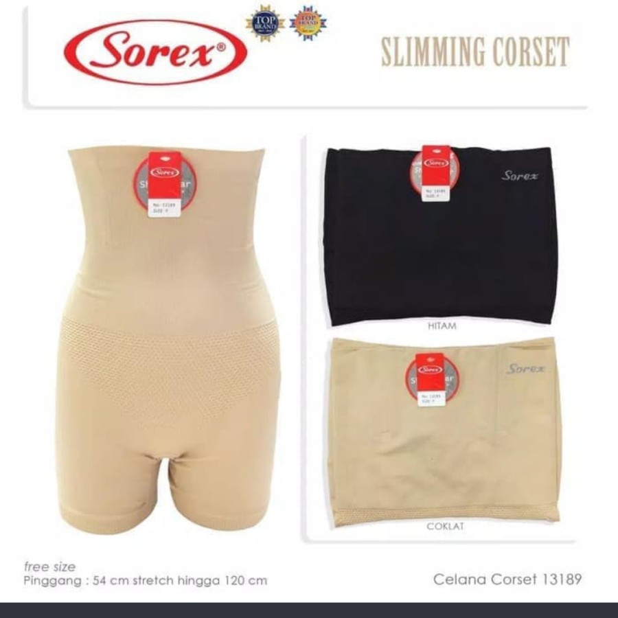 cd celana dalam corset sorex 13187 13188 13189 stagen pelangsing perut slimming corset