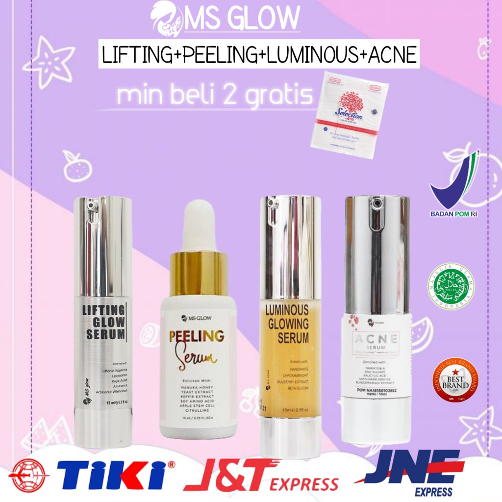 Serum lifting ms glow/ms glow serum peeling serum wajah jerawat serum Ms glow acne