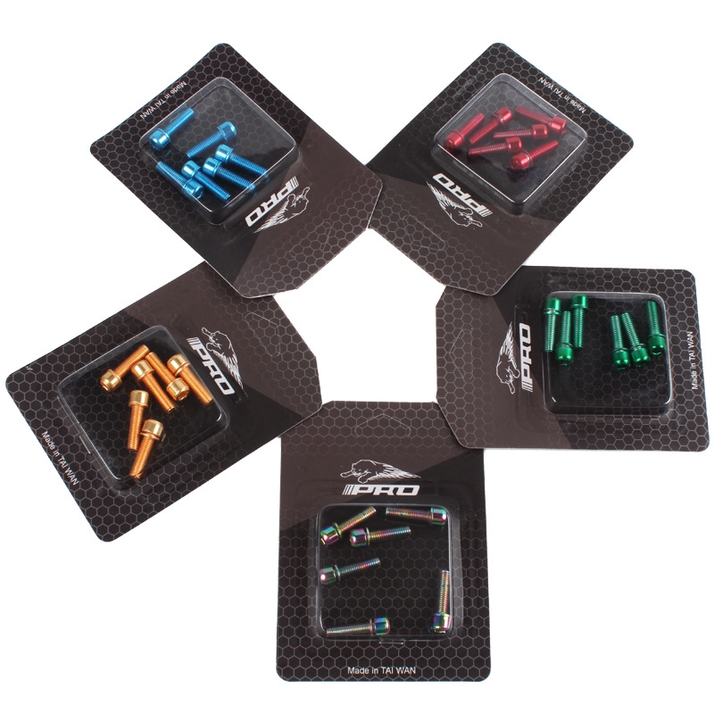 IIIPRO Sekrup Penuh Warna untuk Stang  Sepeda  MTB  M5 18mm 