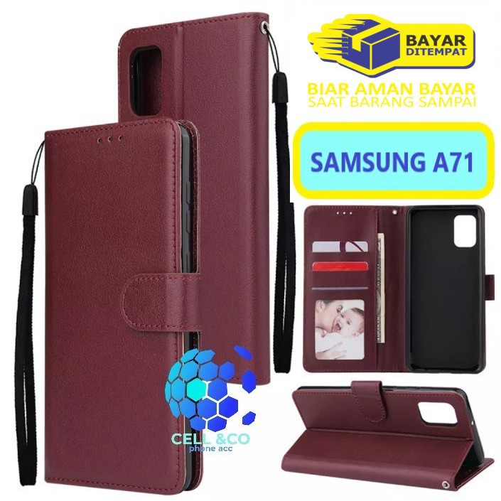 Flip cover SAMSUNG A71 Flip case buka tutup kesing hp casing hp flip case leather wallet