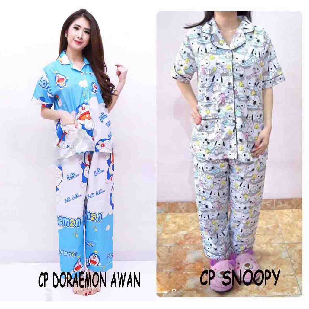 OKHISHOP CP Piyama Keropi minnie snopy doraemon rainbow OKHISHOP CP Piyama Keropi minnie snopy doraemon rainbow
