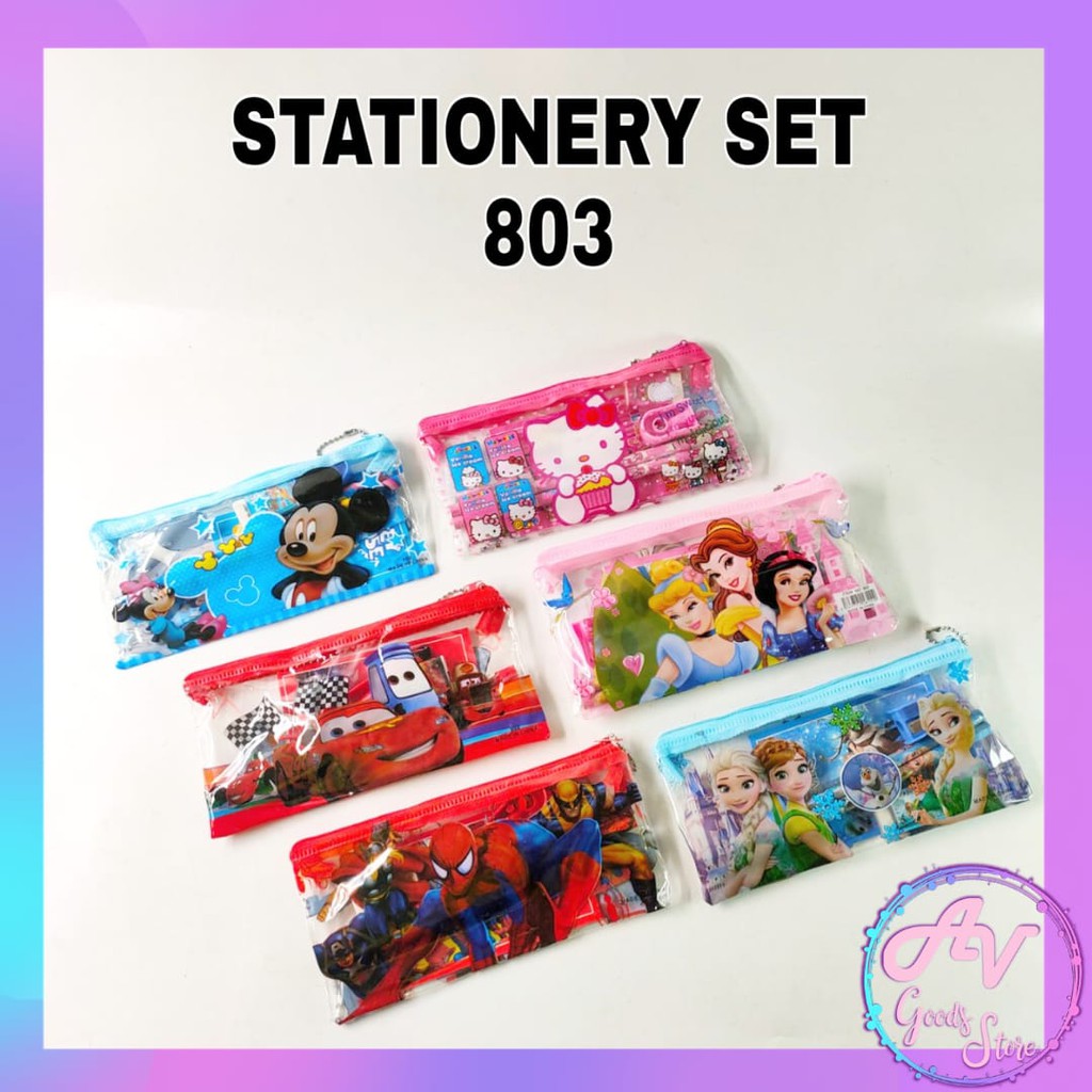 

stationery set / paket alat tulis set / tempat pensil set / stationery set 7in1 803